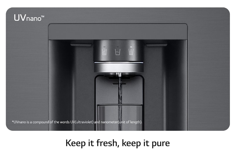 LG Nevecon LG French Door 847L Negro Mate InstaView™ UVnano™ , GM95SXV