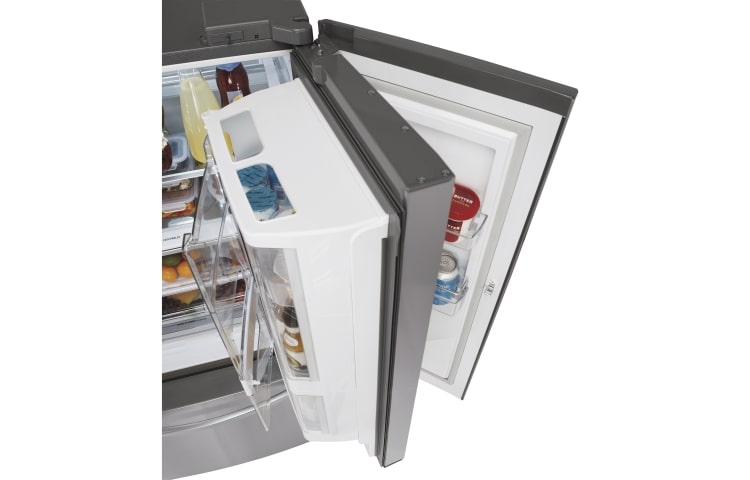 LG Nevecon tipo europeo, No Frost, 880Lts, Door-in-Door™, Linear Compressor, Acero inoxidable, GR-J318LSJ