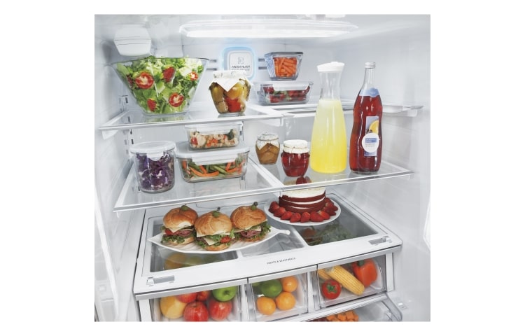 LG Nevecon tipo europeo, No Frost, 880Lts, Door-in-Door™, Linear Compressor, Acero inoxidable, GR-J318LSJ