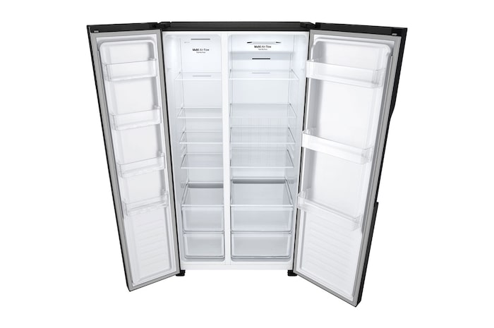 LG Nevecon LG Side by Side 519L Negro Disp. agua Multi Air Flow, GS51MPD