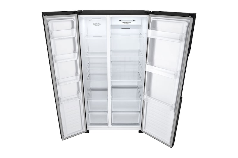 LG Nevecon LG Side by Side 519L Negro, Multi Air Flow, GS51MPD