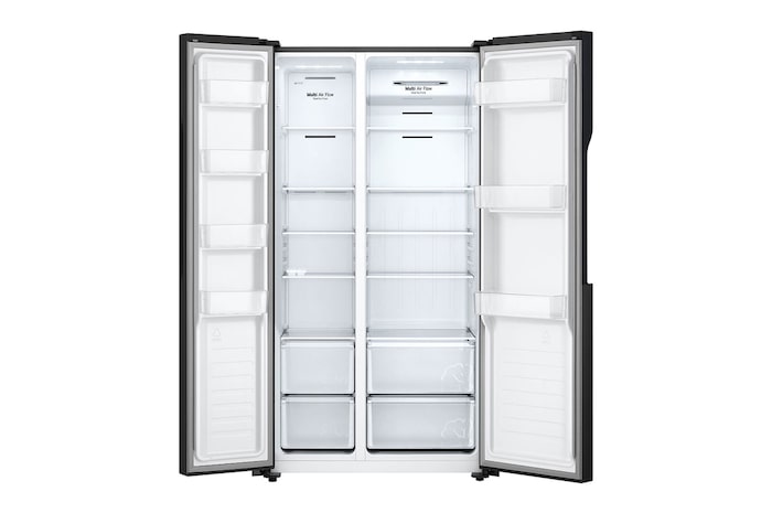 LG Nevecon LG Side by Side 519L Negro Disp. agua Multi Air Flow, GS51MPD