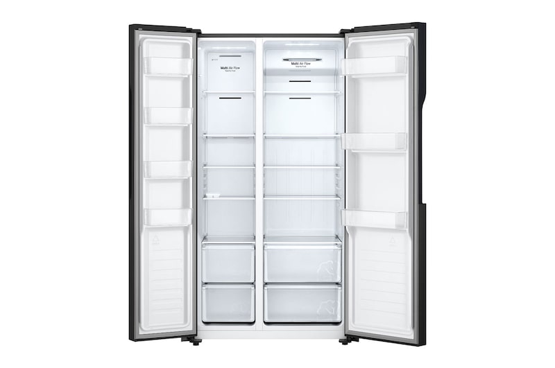 LG Nevecon LG Side by Side 519L Negro, Multi Air Flow, GS51MPD