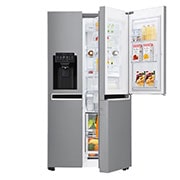 Vista frontal de Nevecón  Door-in-Door®, Side by Side capacidad 668 LTS, Acabado Platinum silver, Inverter Lineal Compressor GS65SDP1