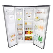 LG Nevecón Side by Side capacidad 668 LTS, No frost, Acabado Platinum silver, Inverter Lineal Compressor, GS65SPP1