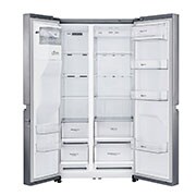 LG Nevecón Side by Side capacidad 668 LTS, No frost, Acabado Platinum silver, Inverter Lineal Compressor, GS65SPP1