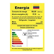 LG Nevecón Side by Side capacidad 668 LTS, No frost, Acabado Platinum silver, Inverter Lineal Compressor, GS65SPP1