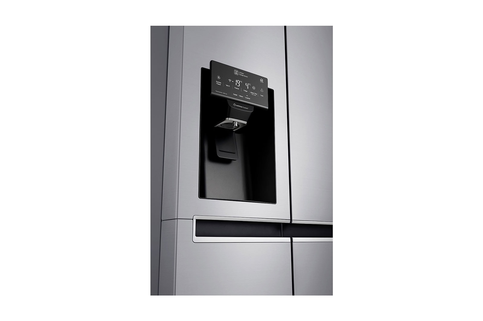 LG Nevecón Side by Side capacidad 668 LTS, No frost, Acabado Platinum silver, Inverter Lineal Compressor, GS65SPP1