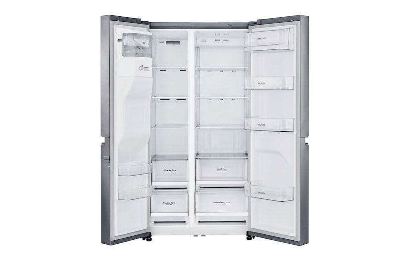 LG Nevecón Side by Side capacidad 668 LTS, No frost, Acabado Platinum silver, Inverter Lineal Compressor, GS65SPP1