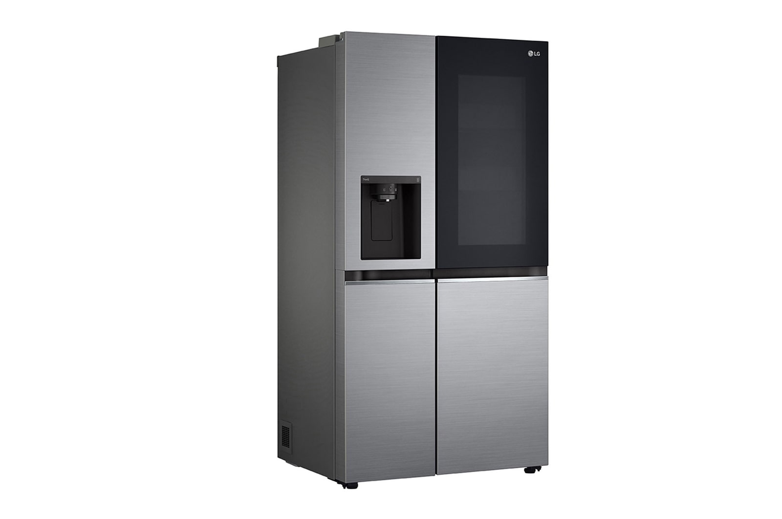 Nevecón LG LS66SGP, vista frontal izquierda, puertas cerradas.