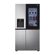 Vista frontal de Nevecon LG Side by Side 635L Plata Mate InstaView™ ThinQ™ GS66GPY