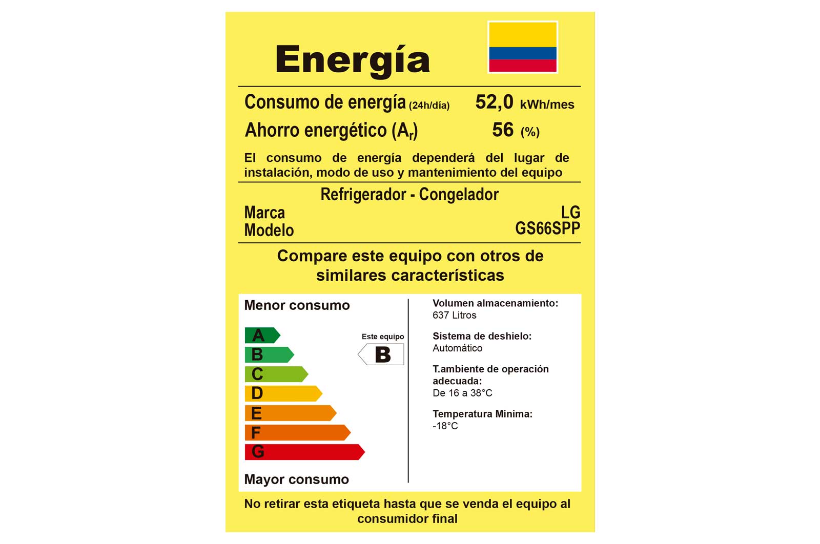 LG Nevecón - GS66SPP - Capacidad 637Lts con DoorCooling+™, GS66SPP