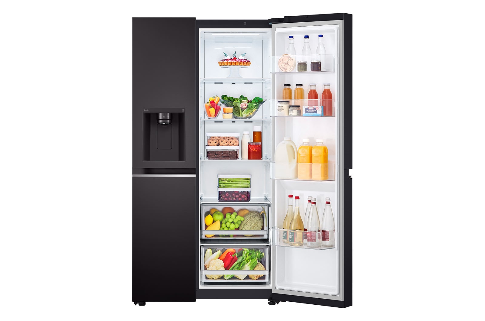 LG Nevecón LG Side by Side Color Western Black Capacidad Total Almacenamiento 637 Litros, GS66SPV