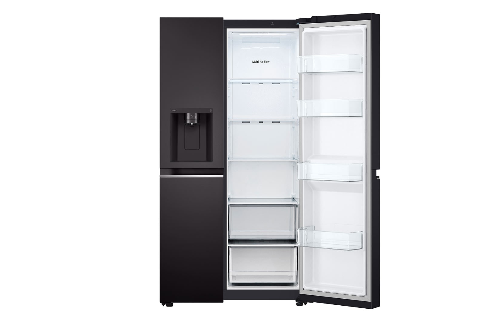 LG Nevecón LG Side by Side Color Western Black Capacidad Total Almacenamiento 637 Litros, GS66SPV