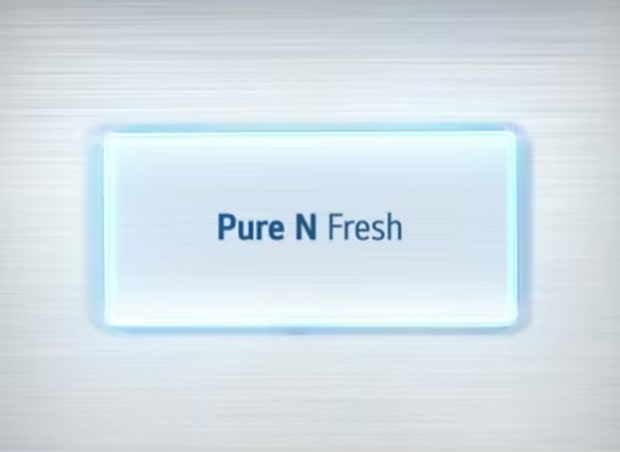 La parte Pure N Fresh del interior del producto brilla