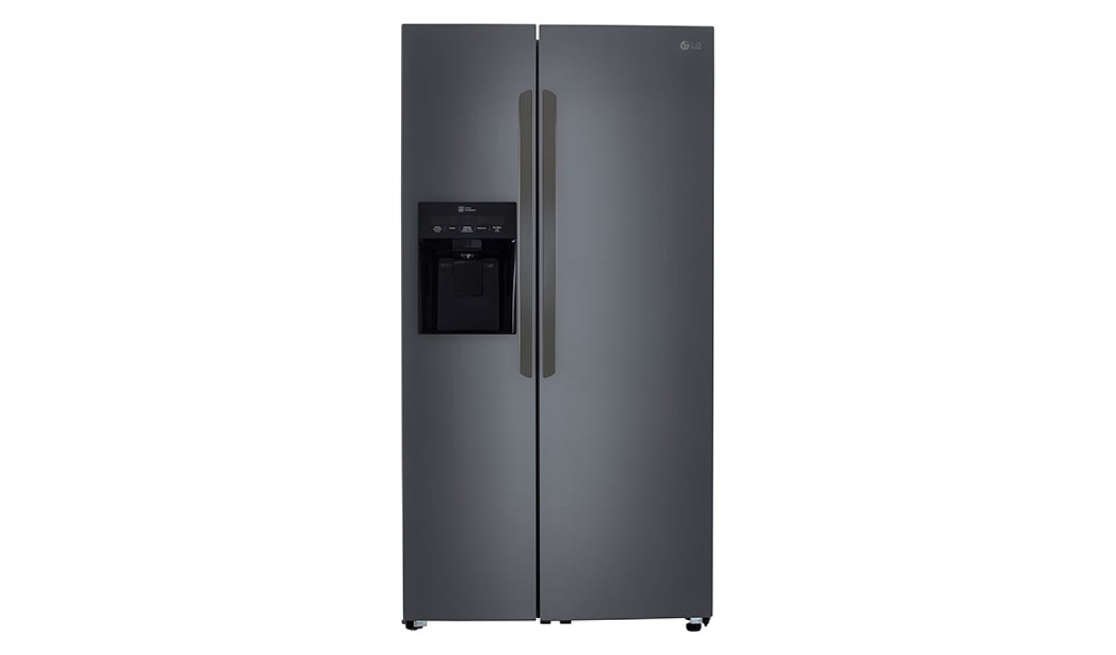 Vista frontal de Nevecón Side by Side, capacidad 792 LTS, No frost, Acabado Graphite Steel, Inverter Lineal Compressor GS73SGG