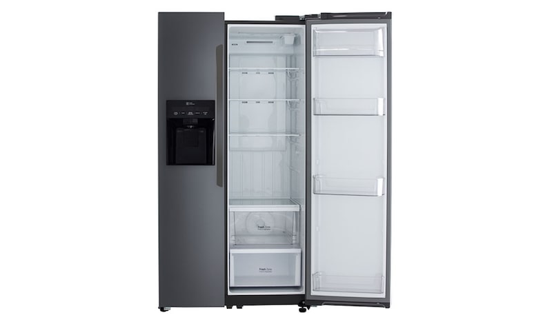LG Nevecón Side by Side, capacidad 792 LTS, No frost, Acabado Graphite Steel, Inverter Lineal Compressor, GS73SGG