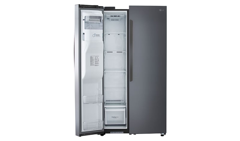 LG Nevecón Side by Side, capacidad 792 LTS, No frost, Acabado Graphite Steel, Inverter Lineal Compressor, GS73SGG