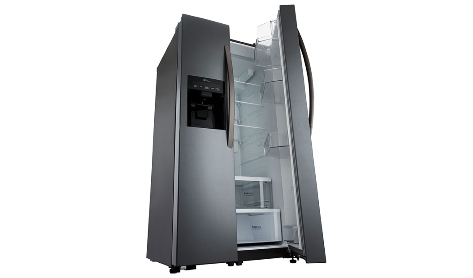 LG Nevecón Side by Side, capacidad 792 LTS, No frost, Acabado Graphite Steel, Inverter Lineal Compressor, GS73SGG