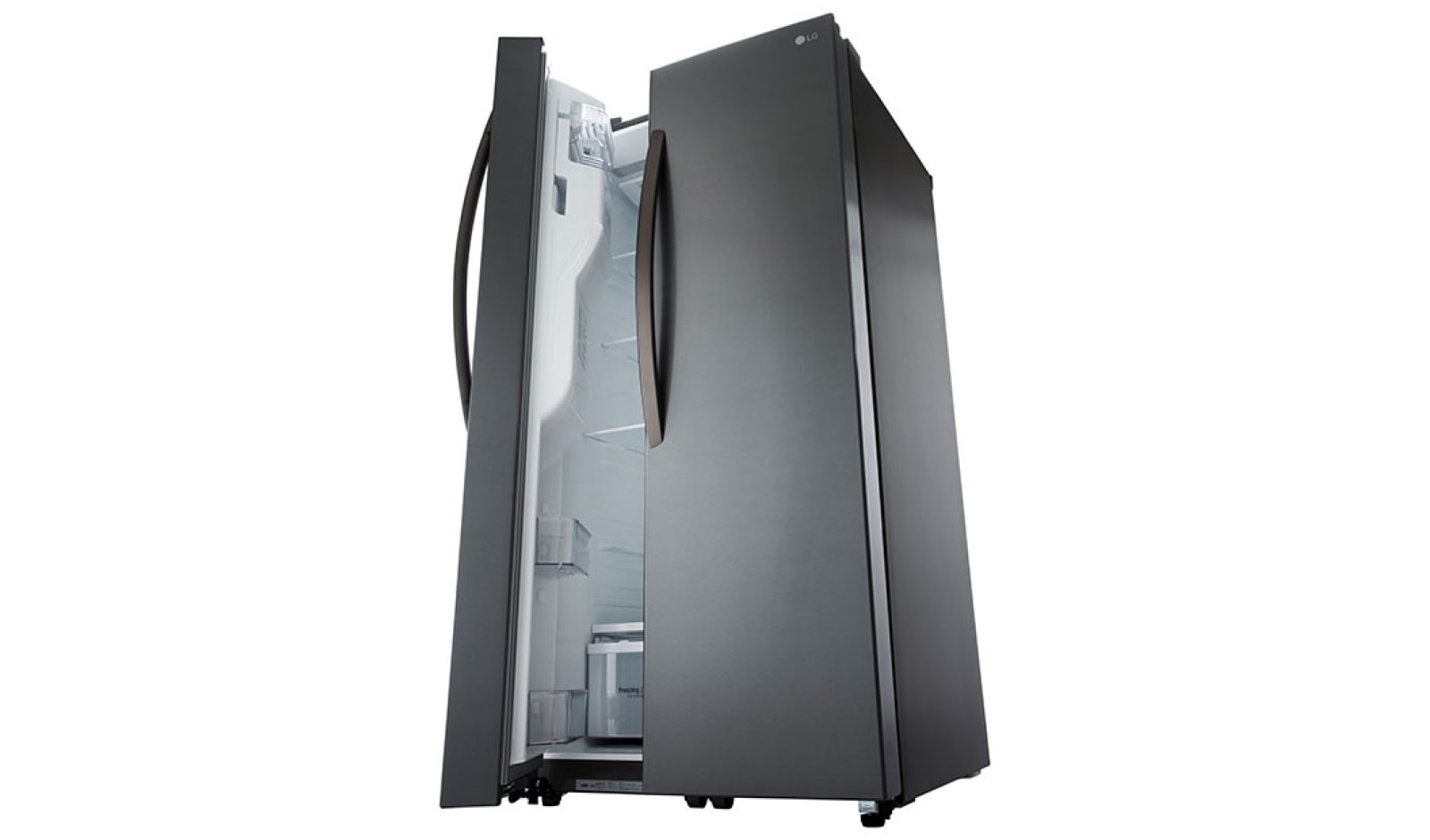 LG Nevecón Side by Side, capacidad 792 LTS, No frost, Acabado Graphite Steel, Inverter Lineal Compressor, GS73SGG
