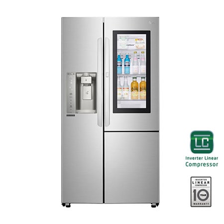 Nevecón LG InstaView Door-in-Door™, Side by Side, capacidad de 798 LTS, Inverter Linear Compressor