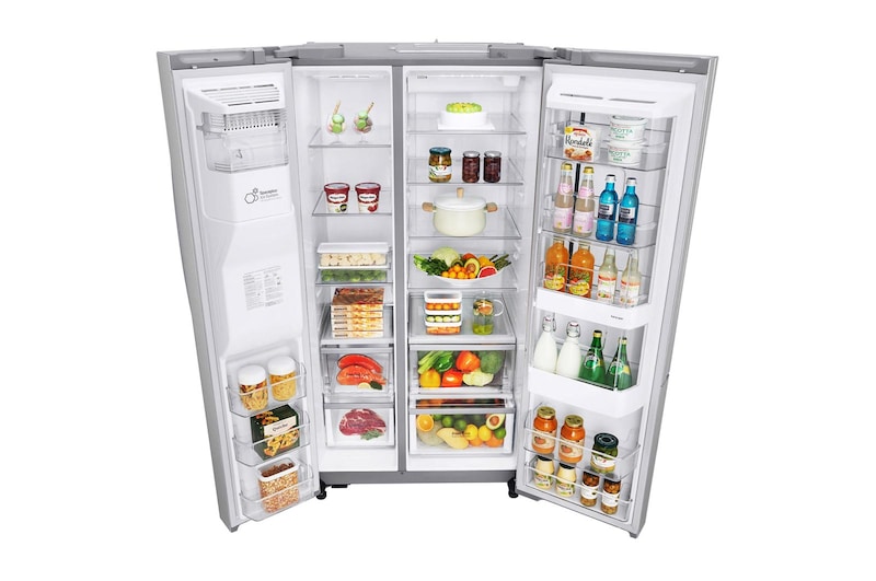 LG Nevecón LG InstaView Door-in-Door™, Side by Side, capacidad de 798 LTS, Inverter Linear Compressor, GS74SXS