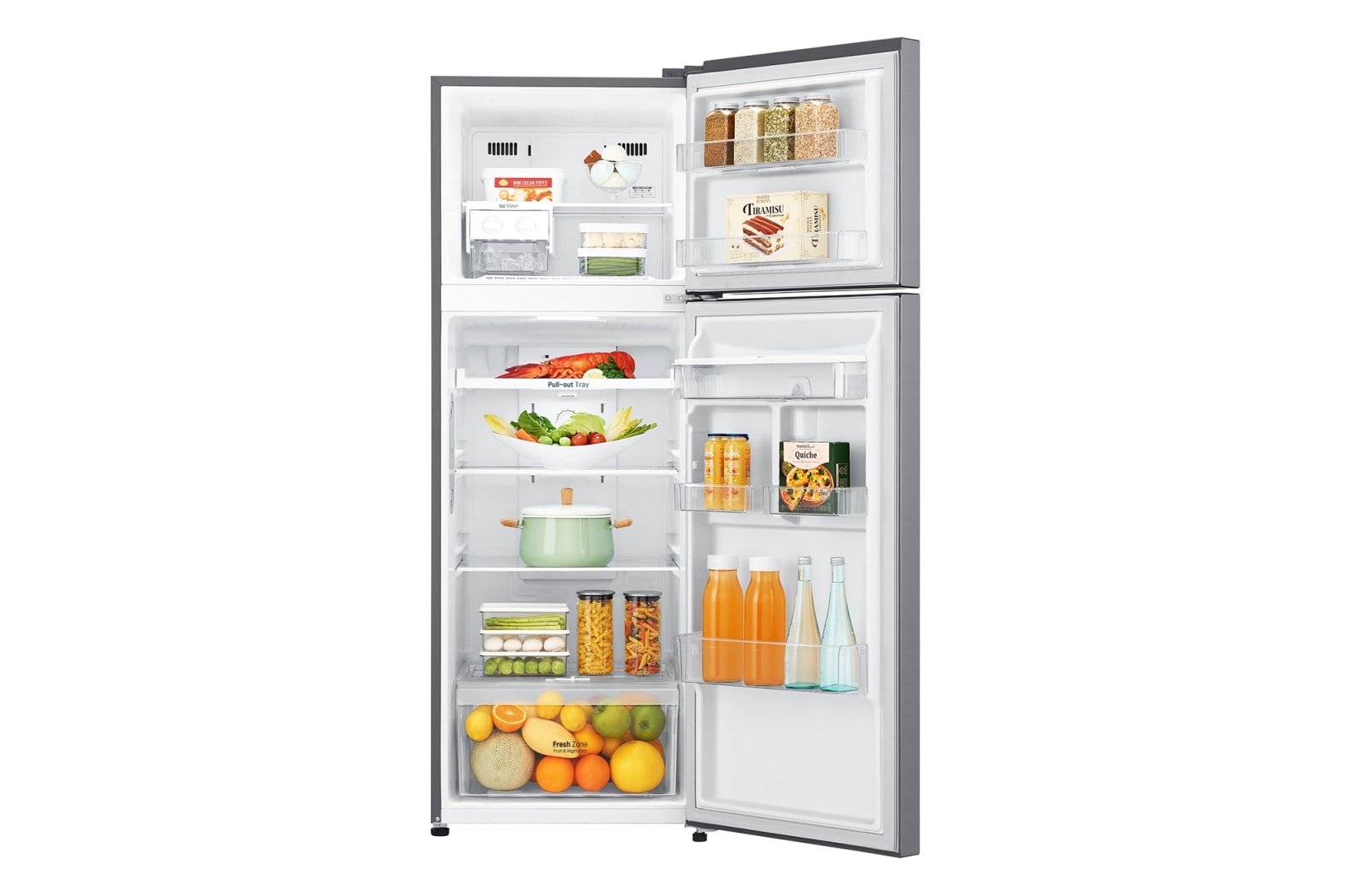 LG Nevera Top Mount Tecnología Door Cooling, capacidad 333 lts, acabado Platinum Silver 3, GT32WPPDC