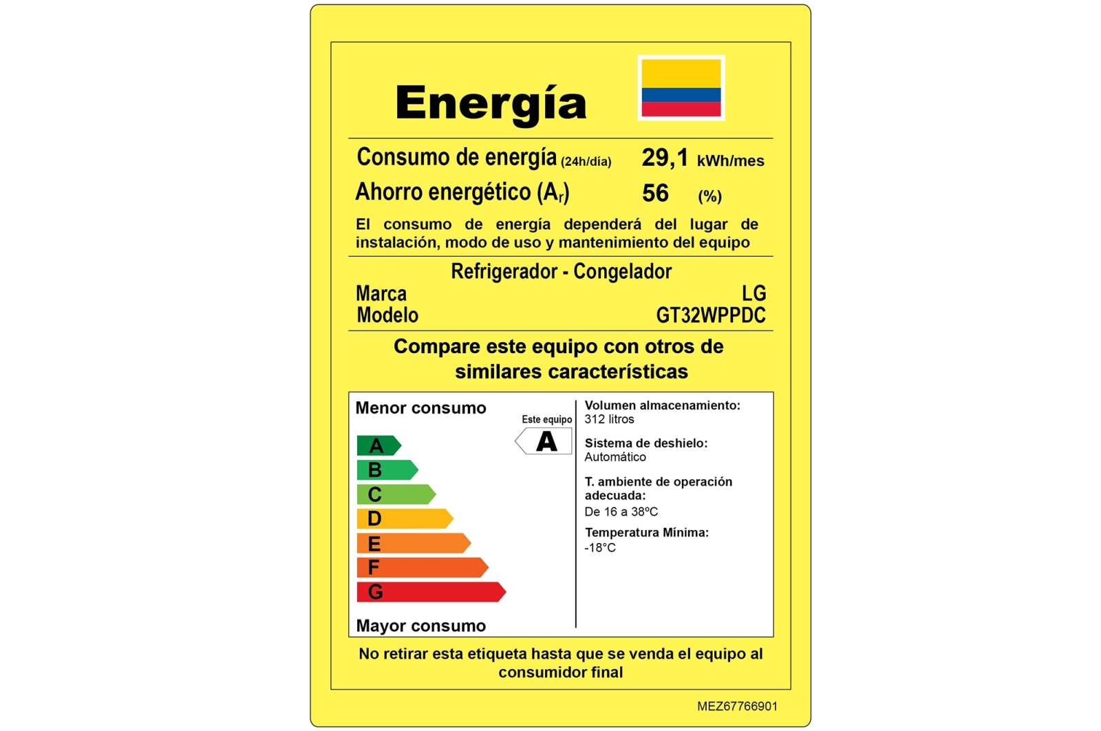 LG Nevera Top Mount Tecnología Door Cooling, capacidad 333 lts, acabado Platinum Silver 3, GT32WPPDC