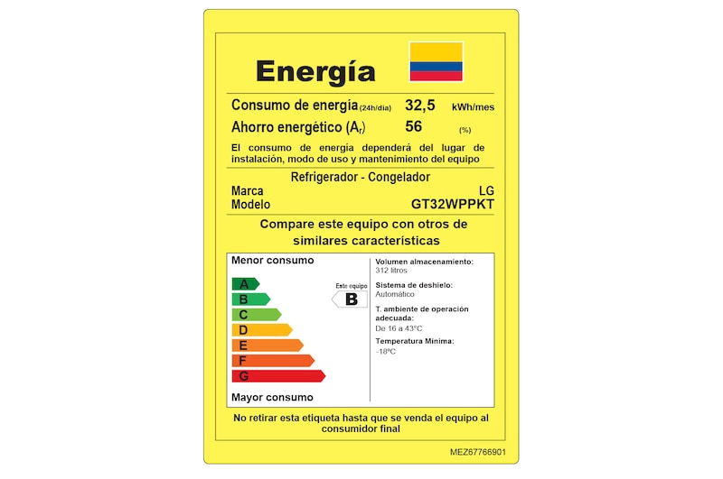 LG Nevera Top Mount, Tecnología Moist Balance Crisper, capacidad 312 lts, acabado Platinum Silver 3, GT32WPPKT