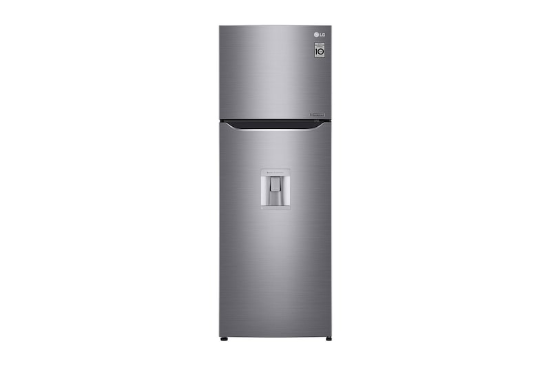 Vista frontal de Nevera Top Mount, Tecnología Door Cooling™ de 410 LTS, No frost, Acabado Platinum silver, Inverter Compressor GT39WPPDC