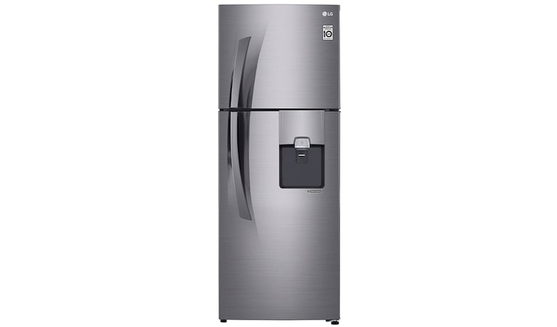 LG Nevera Top Mount de 394 LTS, No frost, Acabado Platinum silver, Dispensador de agua y Compresor Smart Inverter, GT40WGPP