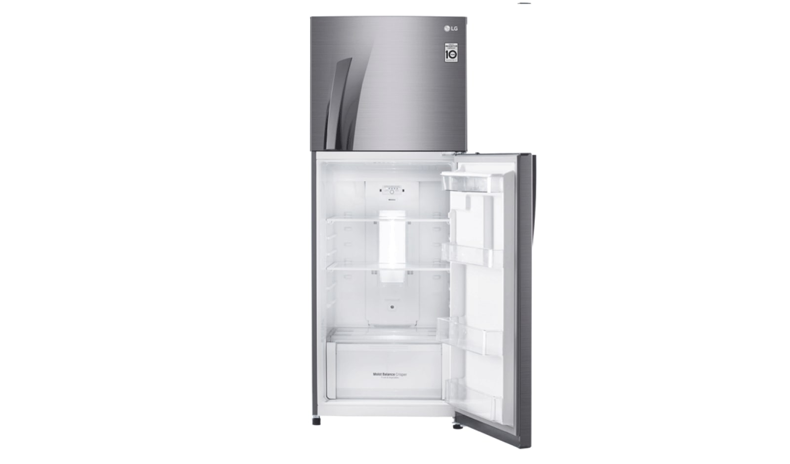 LG Nevera Top Mount de 394 LTS, No frost, Acabado Platinum silver, Dispensador de agua y Compresor Smart Inverter, GT40WGPP