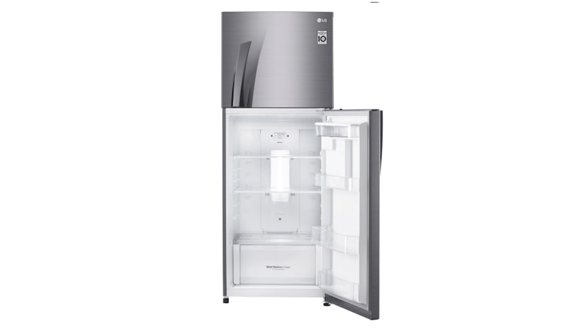 LG Nevera Top Mount de 394 LTS, No frost, Acabado Platinum silver, Dispensador de agua y Compresor Smart Inverter, GT40WGPP