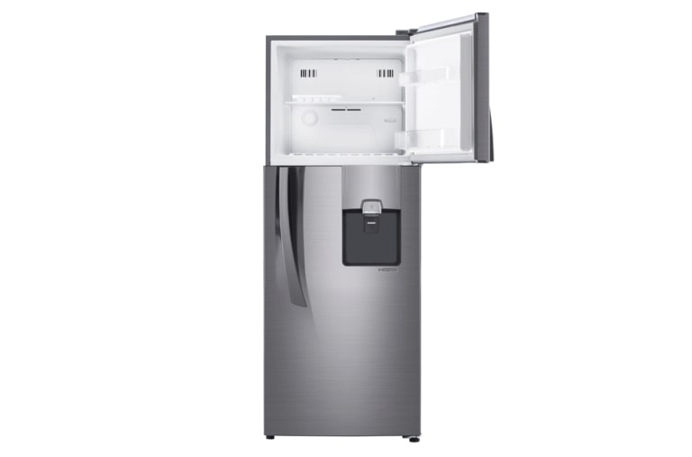 LG Nevera Top Mount de 394 LTS, No frost, Acabado Platinum silver, Dispensador de agua y Compresor Smart Inverter, GT40WGPP