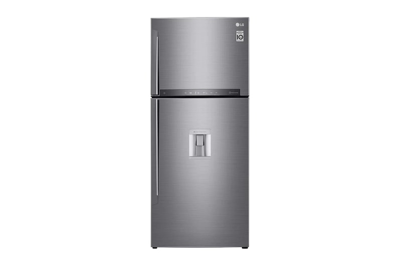 LG Nevera Top Freezer 410L con DoorCooling, HygieneFresh<sup>+</sup> y conectividad Wi-Fi, plateada, GT41SGPX