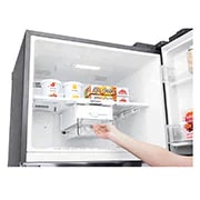 LG Nevera Top Freezer 410L con DoorCooling, HygieneFresh<sup>+</sup> y conectividad Wi-Fi, plateada, GT41SGPX