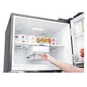 LG Nevera Top Freezer 410L con DoorCooling, HygieneFresh<sup>+</sup> y conectividad Wi-Fi, plateada, GT41SGPX