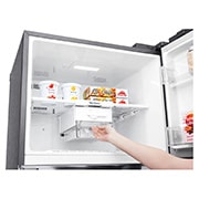 LG Nevera Top Mount Teconologia Door Cooling™, capacidad 438 LTS, No frost, Acabado Platinum silver, Filtro Hygiene Fresh+®, Smart Inverter, GT44SGP