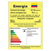 LG Nevera LG  Bottom Freezer, capacidad  312 LTS Inverter linear compressor, LB31MPP