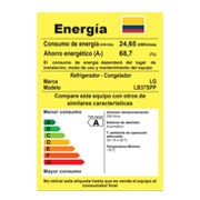 LG Nevera LG Bottom Freezer, capacidad 373 LTS, Linear Door Cooling, Inverter linear compressor, LB37SPP