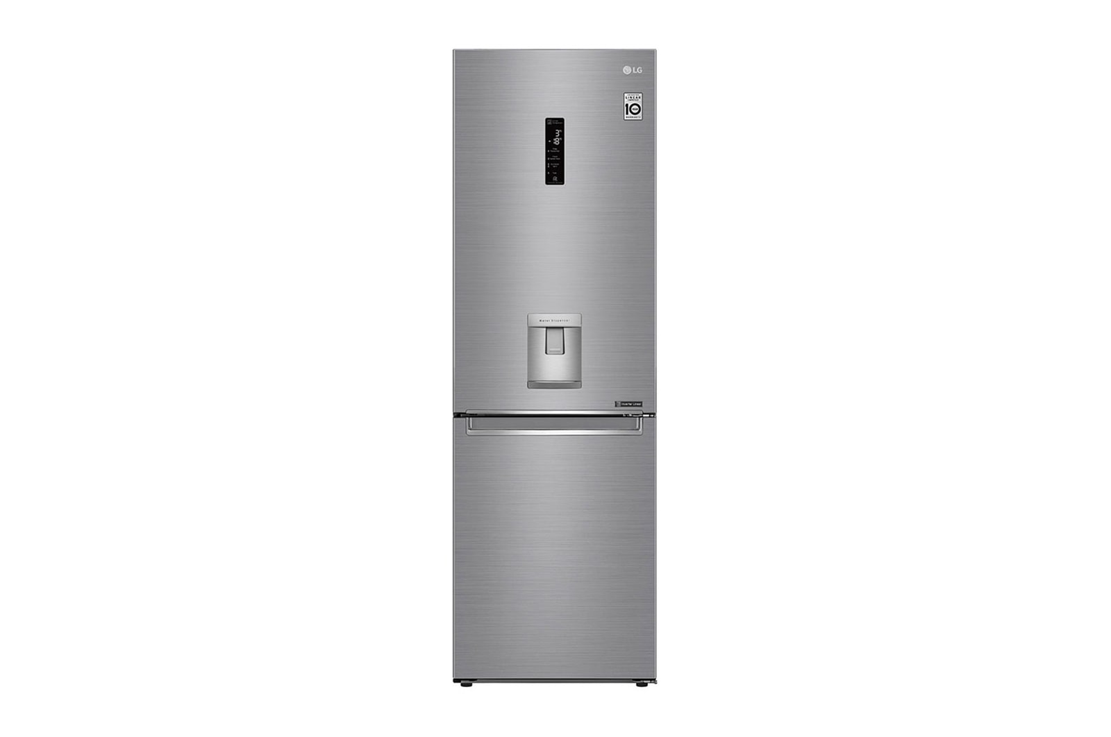 Vista frontal de Nevera LG Bottom Freezer, capacidad 373 LTS, Linear Door Cooling, Inverter linear compressor LB37SPP