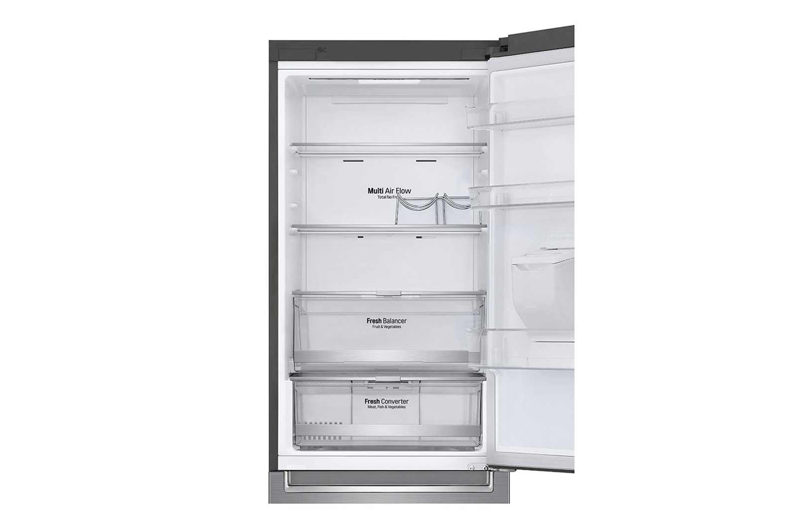 LG Nevera LG Bottom Freezer, capacidad 373 LTS, Linear Door Cooling, Inverter linear compressor, LB37SPP