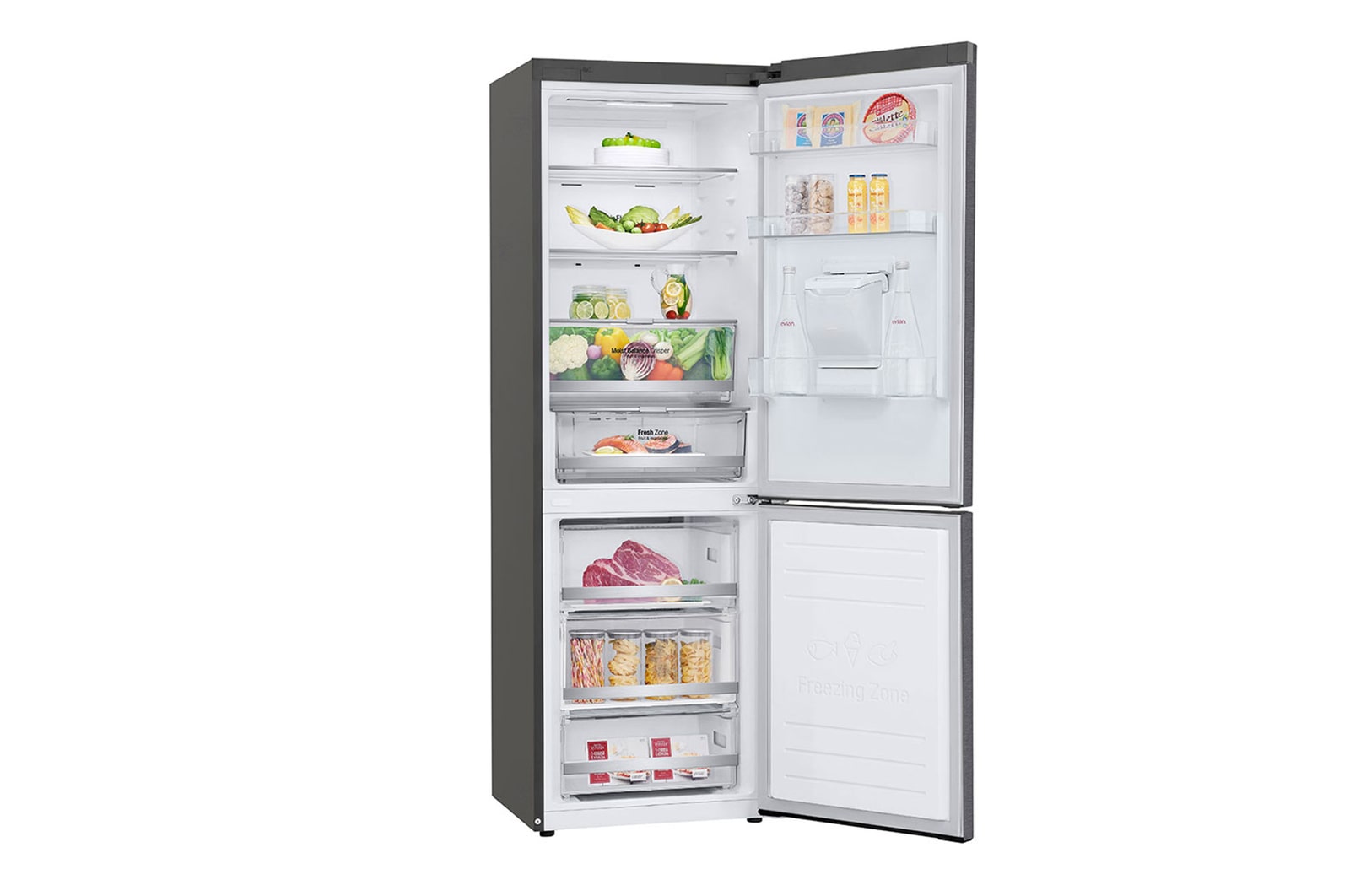 LG Nevera LG Bottom Freezer, capacidad 373 LTS, Linear Door Cooling, Inverter linear compressor, LB37SPP