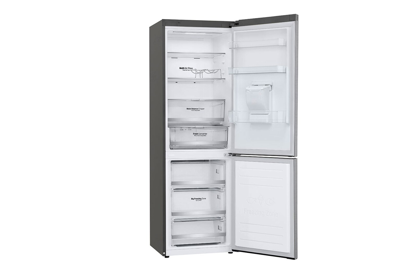LG Nevera LG Bottom Freezer, capacidad 373 LTS, Linear Door Cooling, Inverter linear compressor, LB37SPP