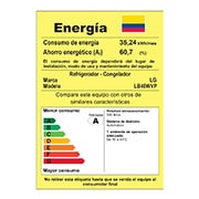 LG Nevera Bottom Freezer, 450 LTS, Inverter Linear Compressor, Dispensador de agua, LB40WVP