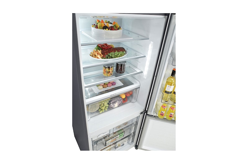 LG Nevera Bottom Freezer, 450 LTS, Inverter Linear Compressor, Dispensador de agua, LB40WVP