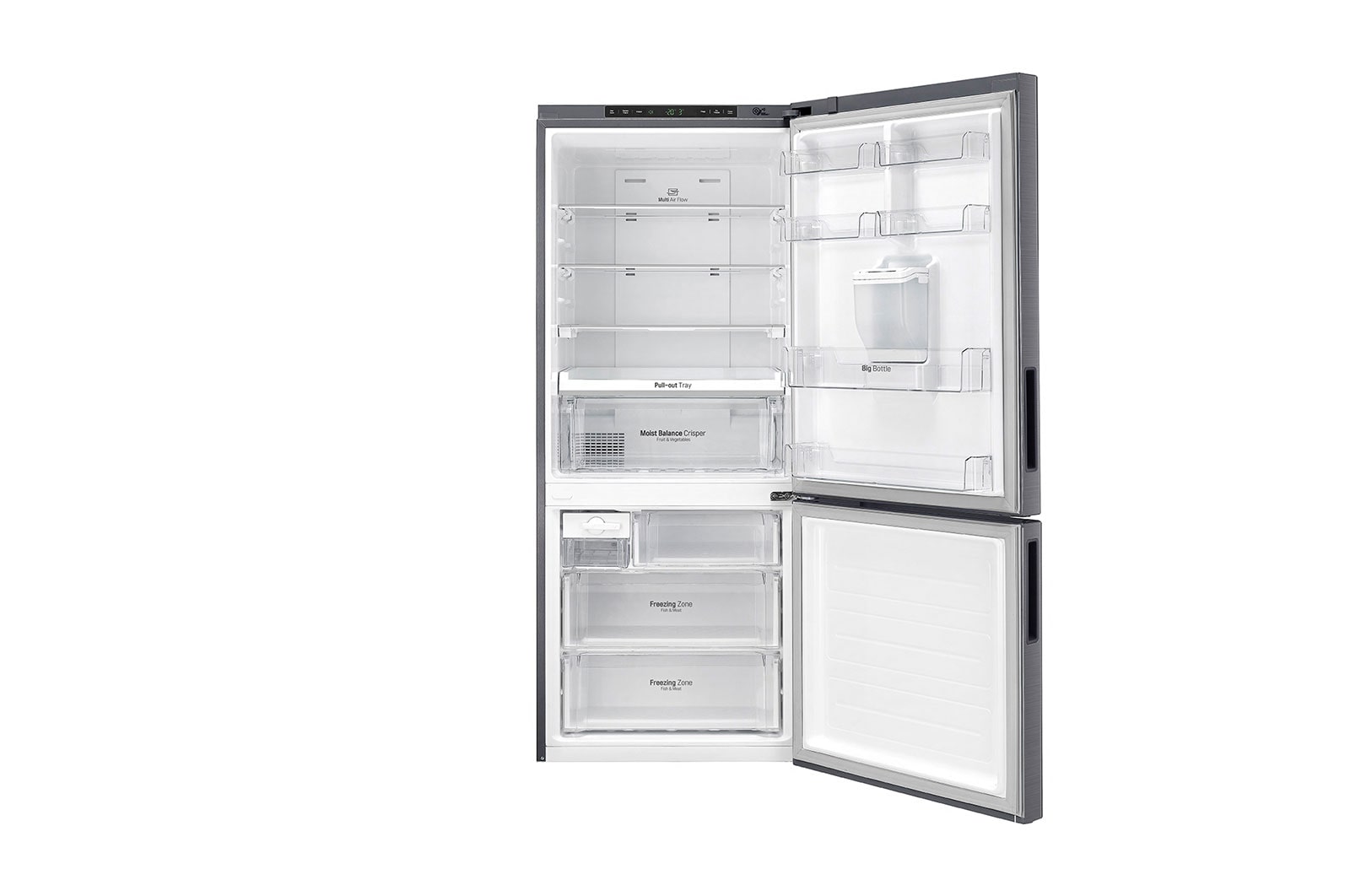 LG Nevera Bottom Freezer, 450 LTS, Inverter Linear Compressor, Dispensador de agua, LB40WVP
