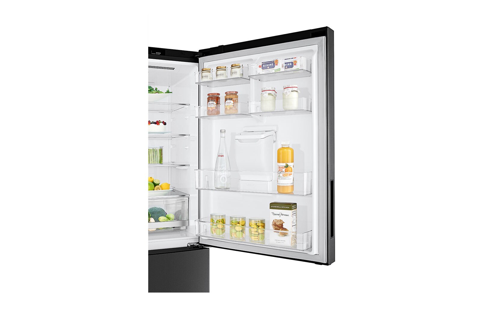 LG Nevera LG Bottom Freezer, 454lts, Tecnología NatureFRESH, Acabado Matte Black Steel, LB41WPT