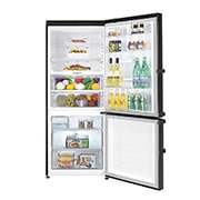 LG Nevera Bottom Freezer, 496 LTS, acabado Black Steel, Inverter Linear Compressor, Dispensador de agua, LB44SVDE