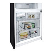 LG Nevera Bottom Freezer, 496 LTS, acabado Black Steel, Inverter Linear Compressor, Dispensador de agua, LB44SVDE
